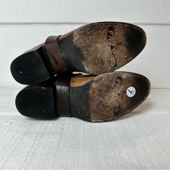 Freebird by Steven Phlow Ankle Boot Sz 7 Brown Western Booties Leather - Picture 9 of 11